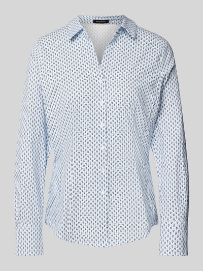 More & More Regular fit blouse met reverskraag Bleu - 2