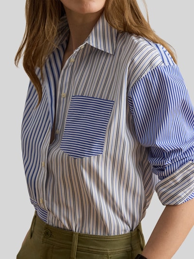 Lauren Ralph Lauren Regular Fit Bluse aus reiner Baumwolle Hellblau 3