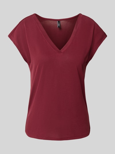 Only Relaxed Fit T-Shirt aus Modal-Mix Modell 'FREE LIFE' Dunkelrot 2
