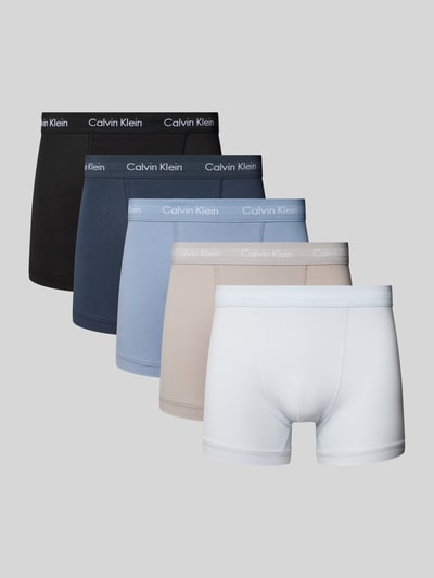 Calvin Klein Underwear Obcisłe bokserki z paskiem z logo w zestawie 5 szt. Jasnoszary 1