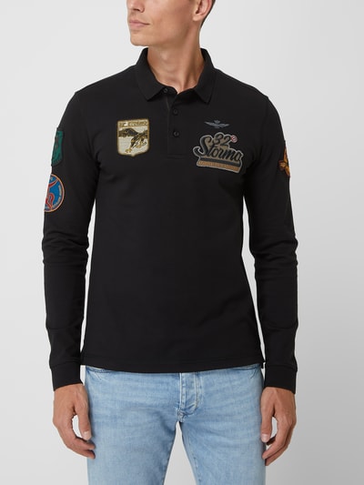 Aeronautica Militare Poloshirt aus Piqué Black 4