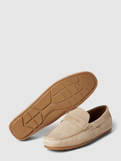 Tommy Hilfiger Leren mocassins met labeldetail Beige - 3