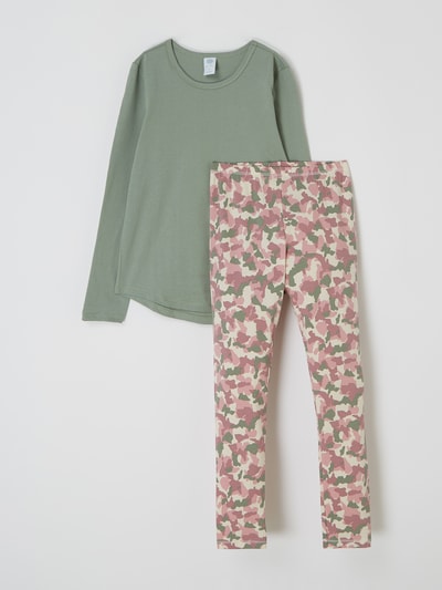 SANETTA Pyjama aus Baumwolle Grün 1