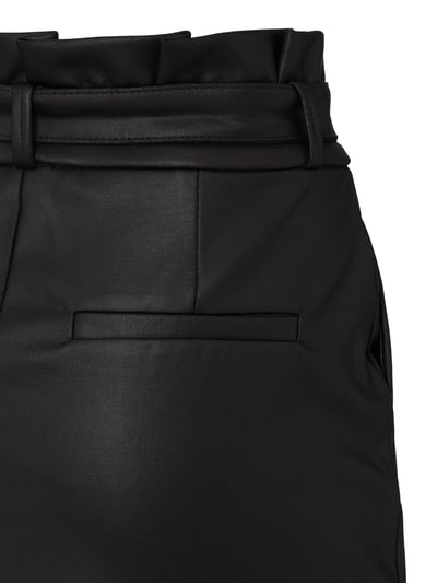 Vero Moda Rok met paperbagband, model 'Eva' Zwart - 3