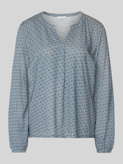 Tom Tailor Regular Fit Bluse aus Baumwoll-Mix Petrol 2