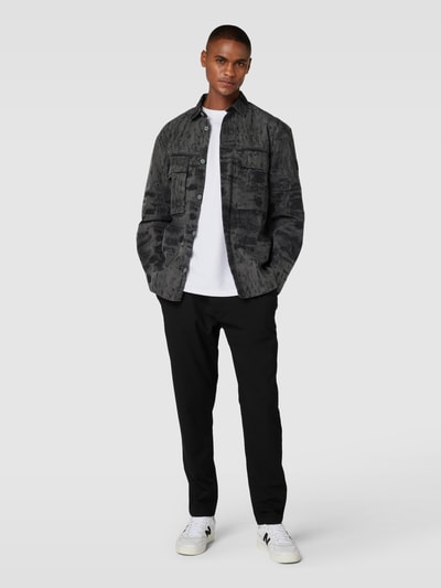 CK Calvin Klein Overhemdjack met structuurmotief, model 'CONCRETE' Zwart - 1