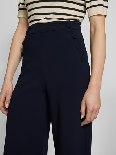 Max Mara Studio Stoffhose mit Knopfverschluss Modell 'RINA' Marine 3