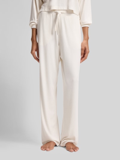 HUGO relaxed fit sweatbroek van modalmix model 'HUGO HEART' Offwhite - 4