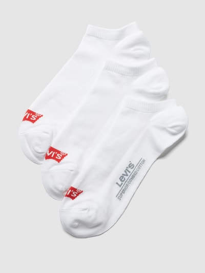 Levi's® Sneakersocken mit Label-Print im 3er-Pack Modell 'LOW CUT' Weiss 1