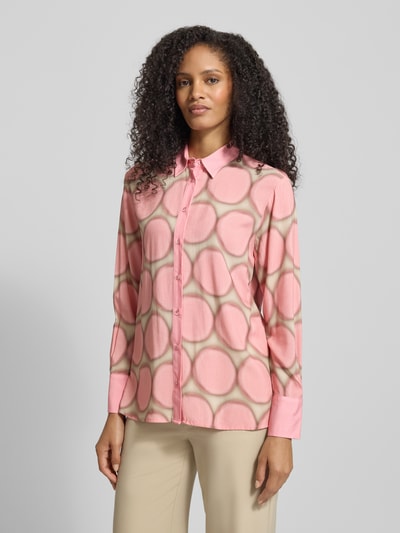 Emily Van den Bergh Regular Fit Bluse aus Viskose im Allover-Look Rosa 4