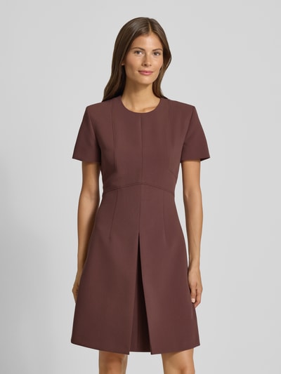 HUGO A-Linien-Kleid mit Viskose-Anteil Modell 'KILAME' Schoko 4