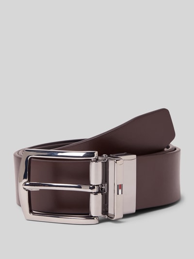 Tommy Hilfiger Ledergürtel mit Logo-Prägung Dunkelbraun 1