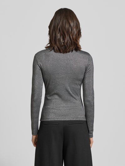 Vila Bluzka z długim rękawem o kroju slim fit z mieszanki wiskozy model ‘Eleinas’ Czarny 5