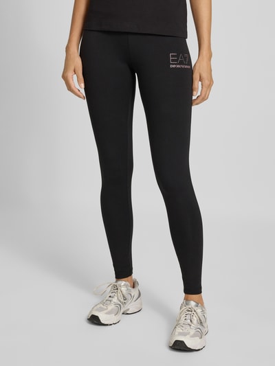 EA7 Emporio Armani Legging met labeldetail en elastische band Zwart - 4