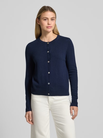 Christian Berg Woman Kurtka z dzianiny z kaszmiru z okrągłym dekoltem Ciemnoniebieski 4