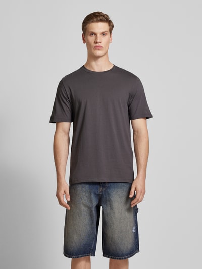 Jack & Jones T-shirt met labeldetail, model 'ORGANIC' Antraciet - 4