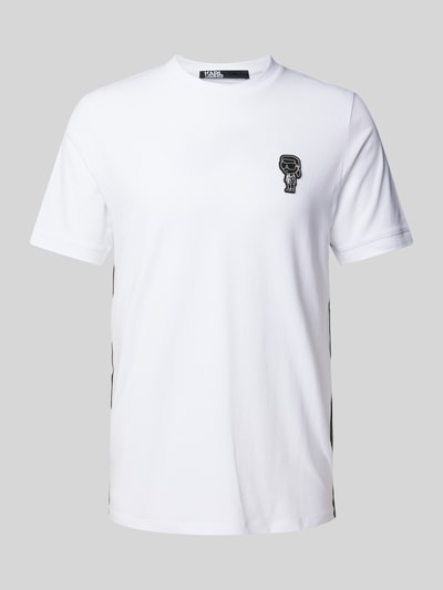 Karl Lagerfeld T-Shirt mit Label-Badge Weiss 2