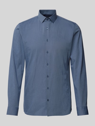 OLYMP No. Six Slim fit zakelijk overhemd met kentkraag Marineblauw - 2