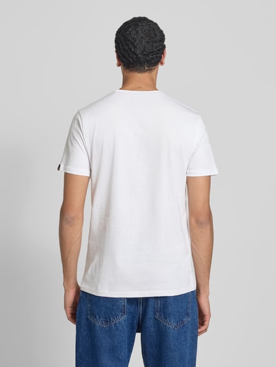 Alpha Industries T-Shirt mit Label-Print Weiss 5
