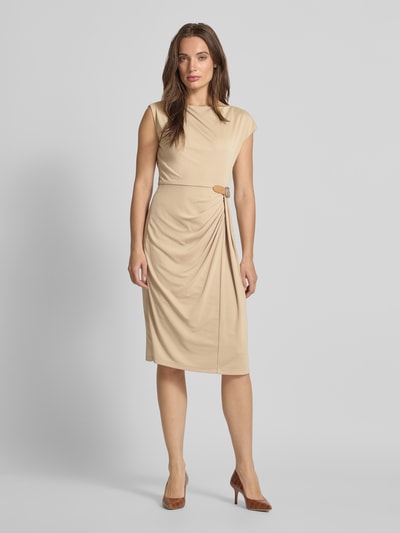 Lauren Ralph Lauren Knielange jurk met plooien, model 'BRECKA' Zand - 4