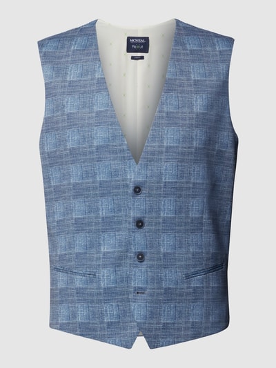 MCNEAL Slim fit gilet met ruitmotief Marineblauw - 2