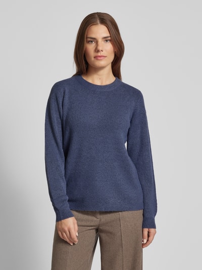 Fransa Gebreide pullover met ronde hals, model 'Rellis' Blauw - 4