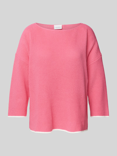 comma Casual Identity Strickpullover mit 3/4-Arm Pink 2