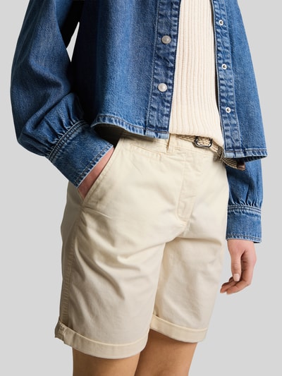 Tom Tailor Chinoshorts met riem Offwhite - 3