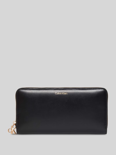 CK Calvin Klein Portemonnaie aus echtem Leder mit Label-Schriftzug Black 1
