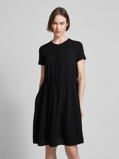 Emporio Armani Knielanges Kleid im Stufen-Look Black 4