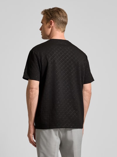 JOOP! Collection T-shirt met geribde ronde hals Zwart - 5