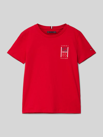 Tommy Hilfiger Teens T-Shirt mit Label-Print Rot 1