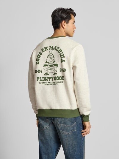 DEUS EX MACHINA Sweatshirt met labelprint en ronde hals Lichtgrijs - 5