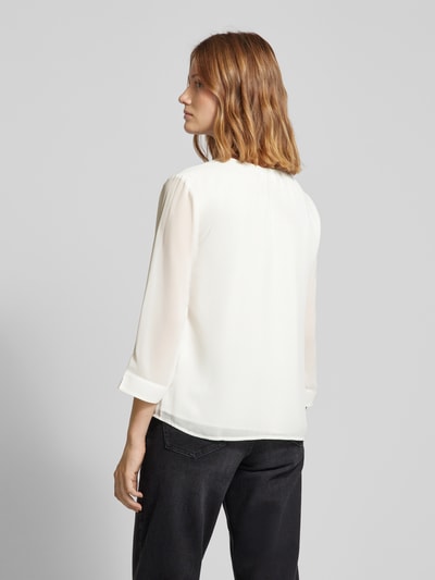 s.Oliver BLACK LABEL Regular fit blouse met lange mouwen en plooien Offwhite - 5