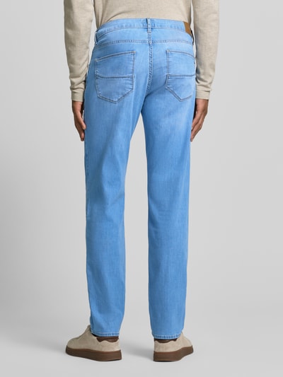 Brax Regular Fit Jeans im Used-Look Modell 'Cadiz' Blau Melange 5