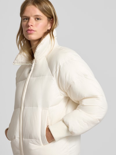 Hugo Blue Kurtka pikowana o kroju regular fit z szerokim obszyciem ze sztucznego futra model ‘FUJI-1’ Écru 3