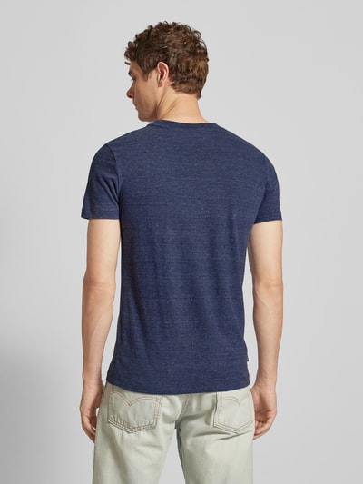 Superdry T-shirt met labelstitching Marineblauw gemêleerd - 5