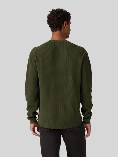 Levi's® Relaxed Fit Langarmshirt aus reiner Baumwolle Modell 'THERMAL TEE GARMEN' Khaki 5
