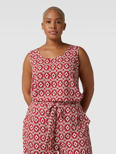 ONLY CARMAKOMA PLUS SIZE Tanktop mit Allover-Muster Modell 'LUXODA' Rostrot 4