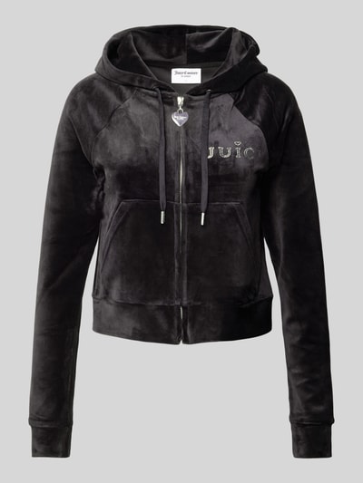 Juicy Couture Sweatjacke mit Label-Strasssteinbesatz Modell 'MADISON' Black 2