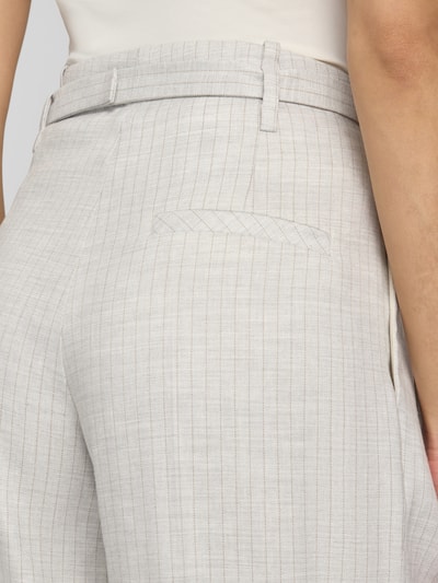 HUGO Weite Hose aus Leinen-Mix mit Gürtelschnalle Beige 3