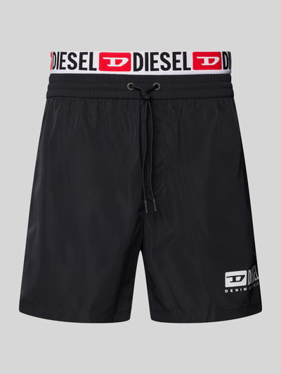 Diesel Badehose mit elastischem Bund Modell 'VISPER' Black 1