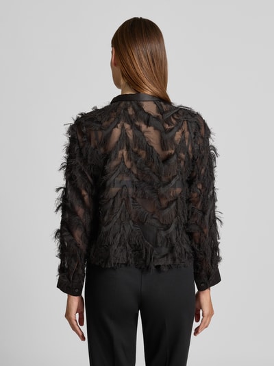 Selected Femme Regular Fit Hemdbluse in semitransparenter Optik Modell 'MYLINE' Black 5