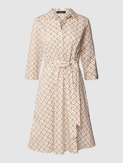 MORE & MORE Knielanges Kleid mit grafischem Muster Offwhite 2