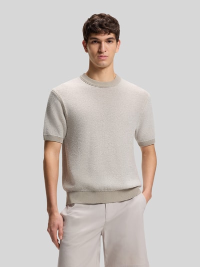 BOSS Orange sweter o kroju regular fit z mieszanka bawełny model 'KANTONIO' Piaskowy 4