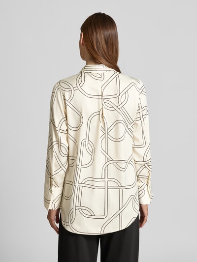 s.Oliver BLACK LABEL Bluzka z długim rękawem o kroju regular fit z satyny Złamany biały 5