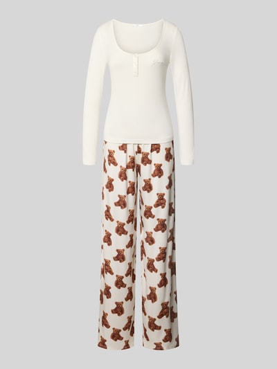 GUESS Pyjama aus Viskose-Mix Modell 'ARIA' Beige 1