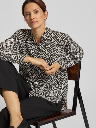 Christian Berg Woman Regular fit overhemdblouse van viscose met grafisch motief Zwart - 3