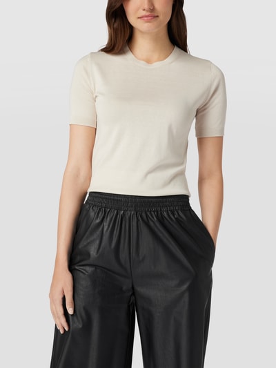 Weekend Max Mara T-Shirt in Strick-Optik Ecru 4