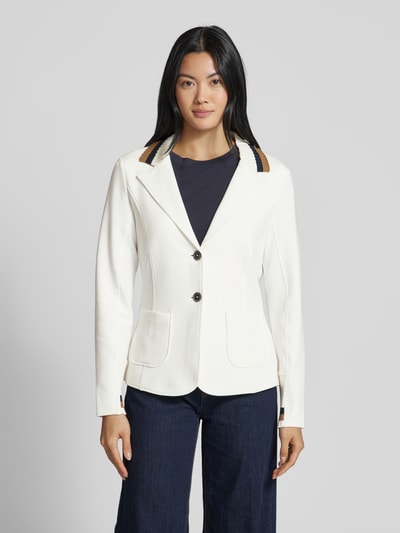 Marc Cain Slim Fit Blazer mit Eingrifftaschen Offwhite 4